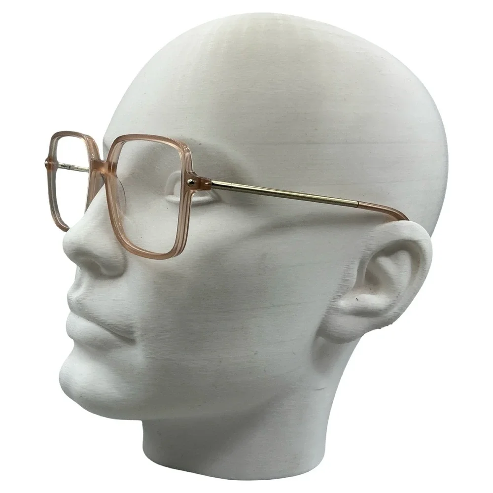 Madewell Laverne Square Eyeglasses MV033 MPINK Pink Gold 53-17-140 NEW